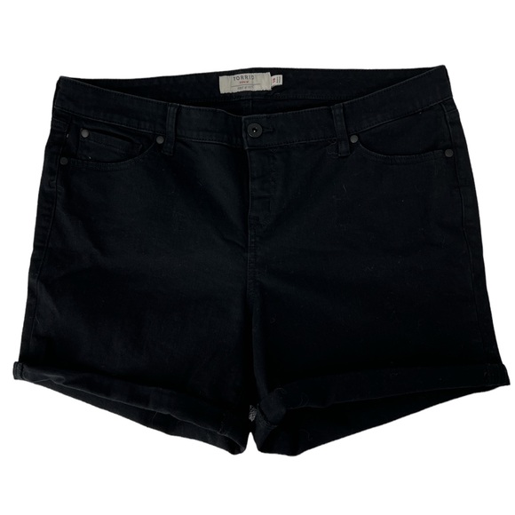 torrid Pants - TORRID black cuffed shorts